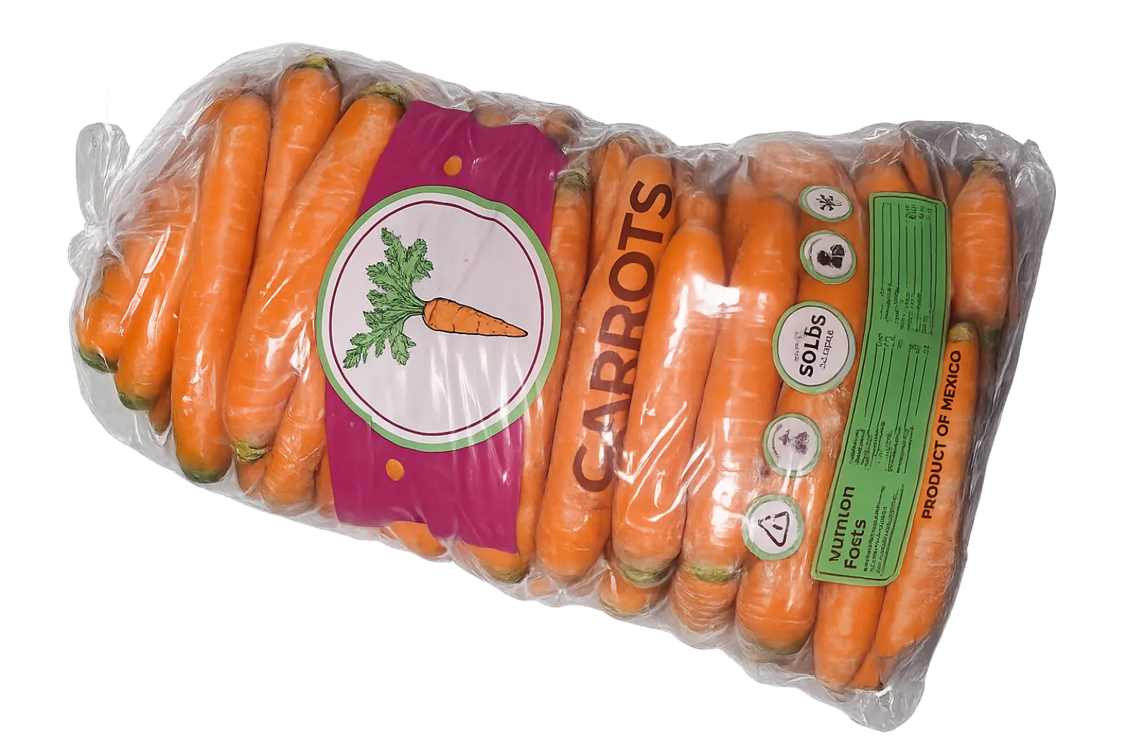 Loose Jumbo Carrot Bag, 50 lb